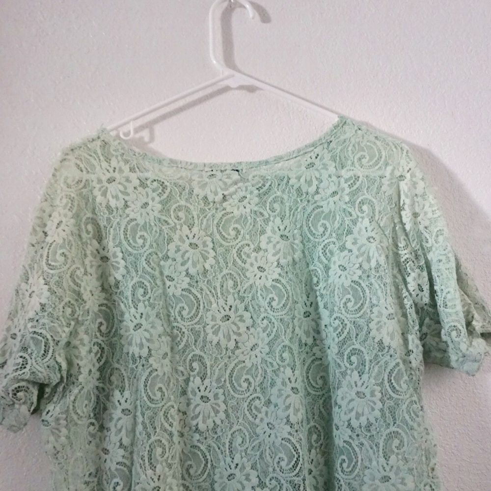 Blue Lace Top F21